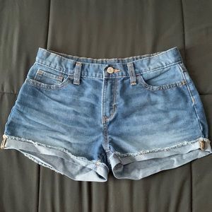 Medium wash denim shorts from Old Navy, size 16 in kids, fits like a Womens 2.